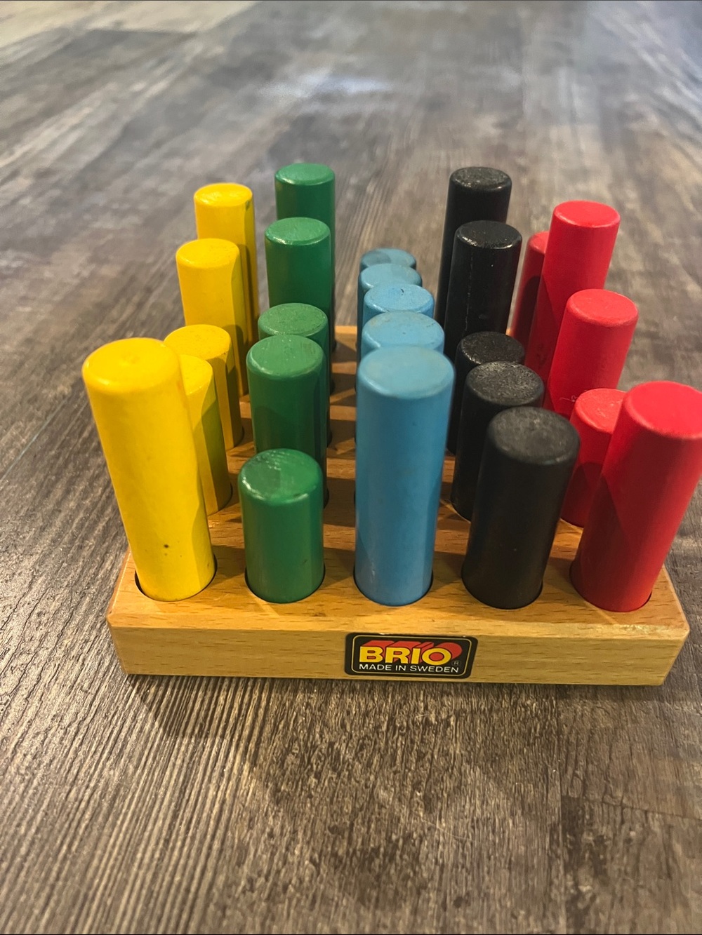 BRIO Color Sorting Peg Board Toy — Multicolor Wooden Learning Set
